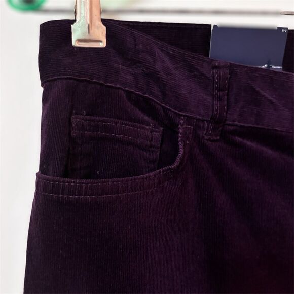 NWT Chaps Deep Purple Corduroy Straight Leg Pants | Sz. 6 Regular - Picture 3 of 9